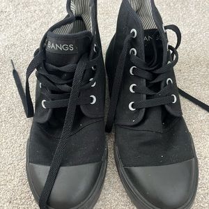 BANGS Shoes Onyx High Tops, Size W9